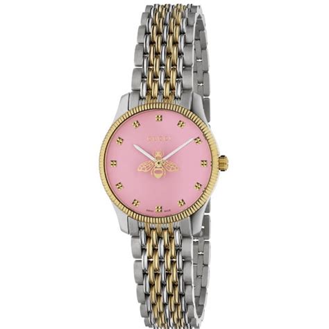 gucci watch pink gold|Gucci watch pink face.